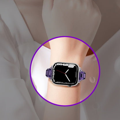 For Apple Watch 3 42mm Cube Airbag Clear TPU Watch Band(Blue) - Watch Bands by PMC Jewellery | Online Shopping South Africa | PMC Jewellery