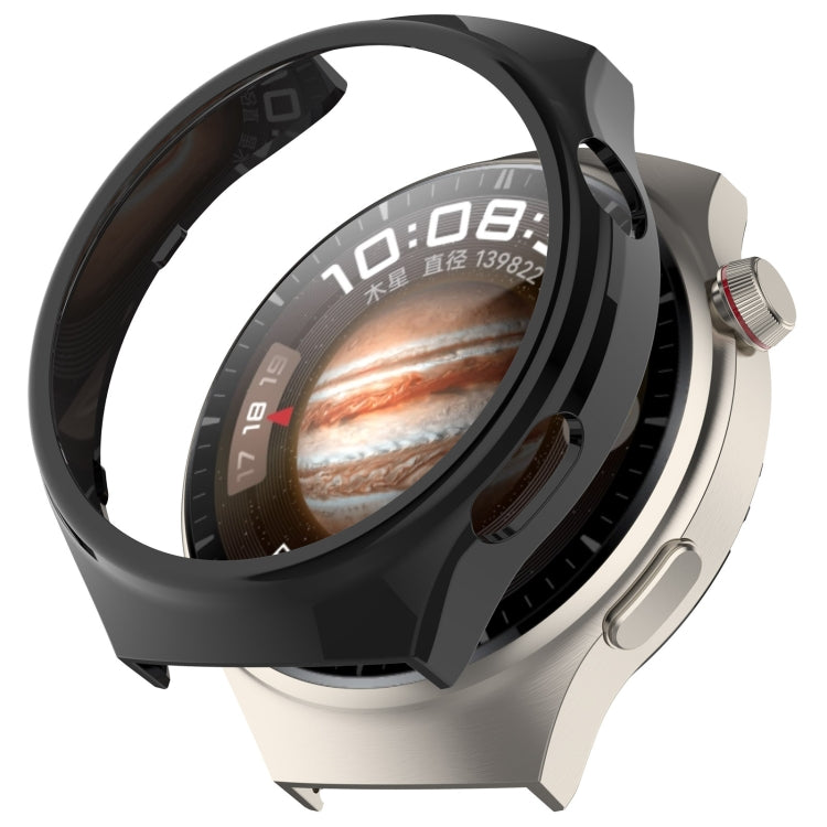 For Huawei Watch 4 Pro Half Coverage Hollowed Watch Protective Case + Hydrogel Film Set(Black) - Watch Cases by PMC TechLife | Online Shopping South Africa | PMC TechLife