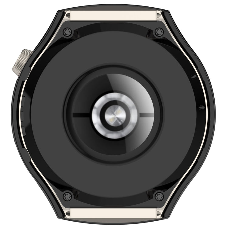 For Huawei Watch 4 Pro Half Coverage Hollowed Watch Protective Case + Hydrogel Film Set(Black) - Watch Cases by PMC TechLife | Online Shopping South Africa | PMC TechLife