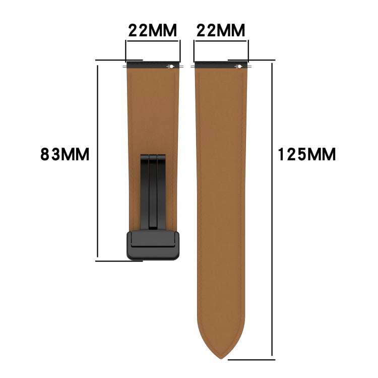 For Huawei Watch 4 / Watch 4 Pro Folding Buckle Genuine Leather Watch Band(Grey) - Watch Bands by PMC TechLife | Online Shopping South Africa | PMC TechLife