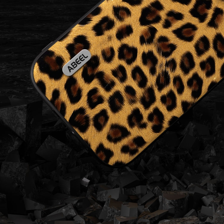 For iPhone 15 ABEEL Black Edge Leopard Phone Case(Golden Leopard) - free shipping - PMC TechLife - Order now!