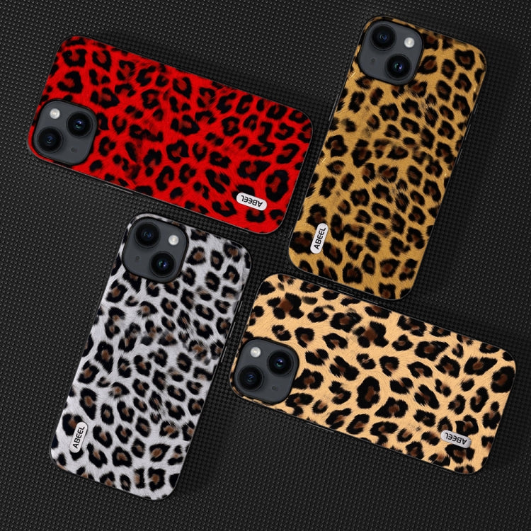 For iPhone 14 Plus ABEEL Black Edge Leopard Phone Case(Silver Leopard) - free shipping - PMC TechLife - Order now!