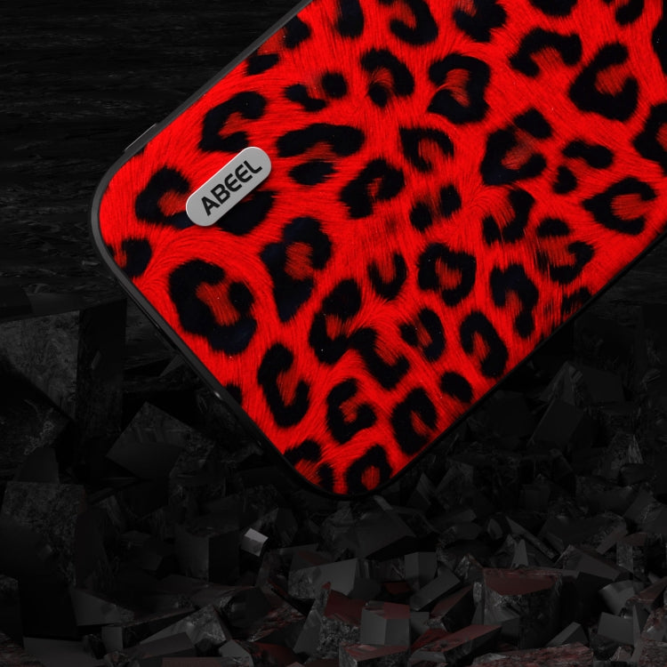 For iPhone 14 ABEEL Black Edge Leopard Phone Case(Red Leopard) - free shipping - PMC TechLife - Order now!