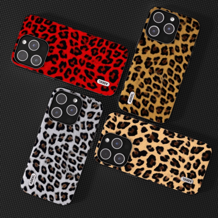 For iPhone 14 Pro Max ABEEL Black Edge Leopard Phone Case(Silver Leopard) - free shipping - PMC TechLife - Order now!