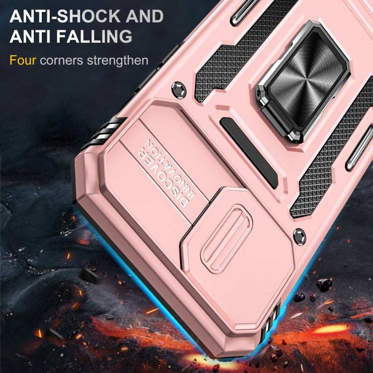 For iPhone 15 Pro Max Armor PC + TPU Camera Shield Phone Case(Rose Gold) - free shipping - PMC TechLife - Order now!