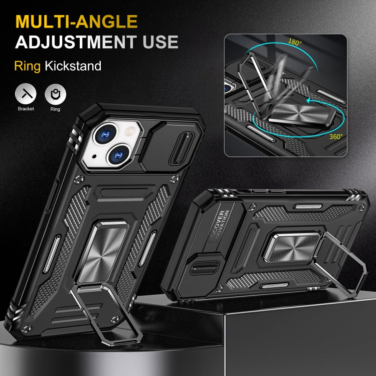 For iPhone 15 Plus Armor PC + TPU Camera Shield Phone Case(Black) - free shipping - PMC TechLife - Order now!