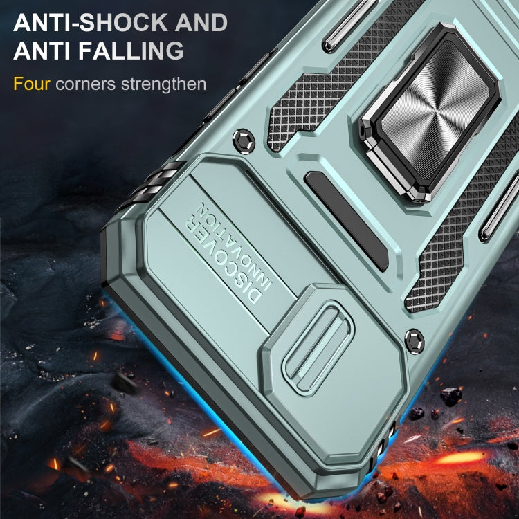 For iPhone 15 Armor PC + TPU Camera Shield Phone Case(Alpine Green) - free shipping - PMC TechLife - Order now!