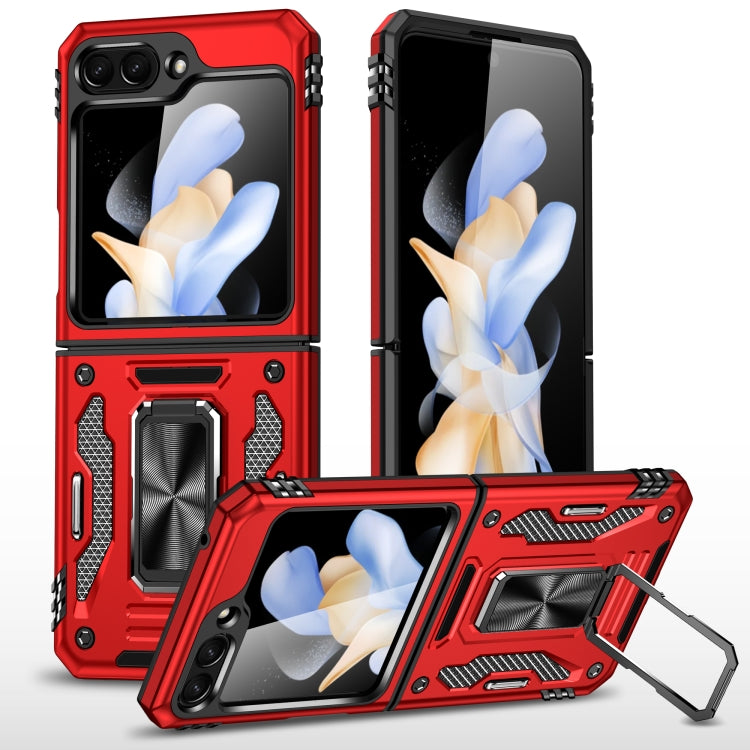 For Samsung Galaxy Z Flip5 5G Armor PC + TPU Camera Shield Phone Case(Red) - free shipping - PMC TechLife - Order now!