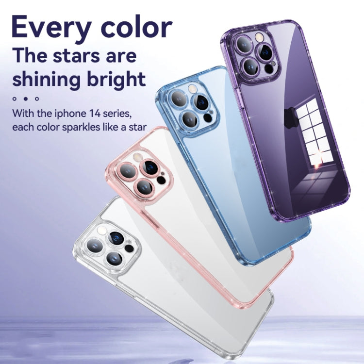 For iPhone 14 Plus SULADA Glittery TPU + Tempered Glass Phone Case(Blue) - iPhone 14 Plus Cases by SULADA | Online Shopping South Africa | PMC TechLife