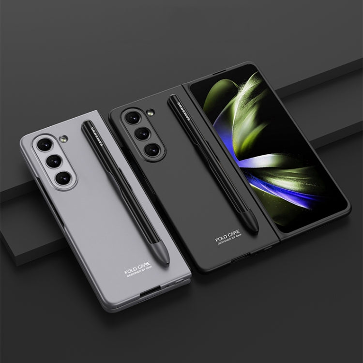 For Samsung Galaxy Z Fold5 GKK Ultra-thin Full Coverage Phone Flip Case with Pen Slot(Gold) - Galaxy Z Fold5 Cases by GKK | Online Shopping South Africa | PMC TechLife | Buy Now Pay Later Mobicred