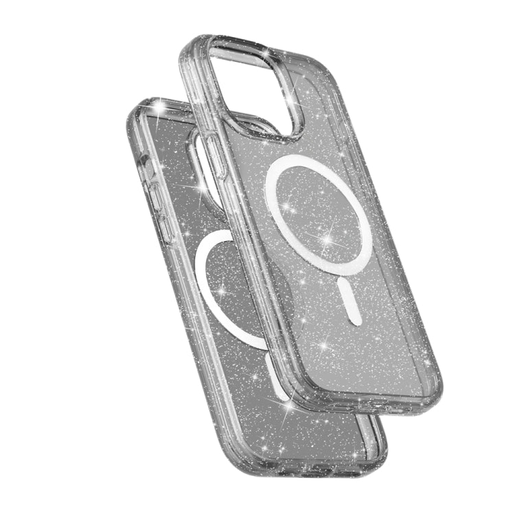 For iPhone 15 Pro Terminator Style Glitter Powder MagSafe Magnetic Phone Case(Black) - free shipping - PMC TechLife - Order now!