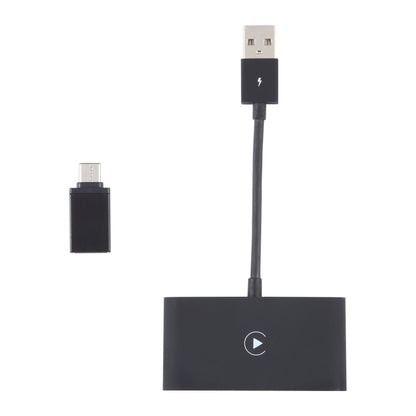 USB + USB-C / Type-C Wired to Wireless Carplay Adapter for iPhone(Black) - Bluetooth Adapters by PMC Jewellery | Online Shopping South Africa | PMC Jewellery