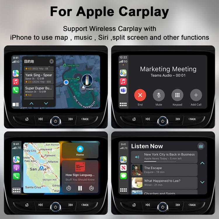 USB + USB-C / Type-C Wired to Wireless Carplay Adapter for iPhone(White) - free shipping - PMC TechLife - Order now!