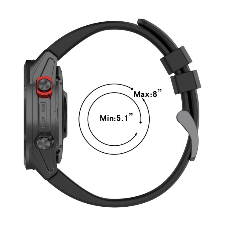 Compatible with Garmin Epix Pro 51mm Solid Color Silicone Watch Band(Blue) - Watch Bands by PMC TechLife | Online Shopping South Africa | PMC TechLife | Buy Now Pay Later Mobicred
