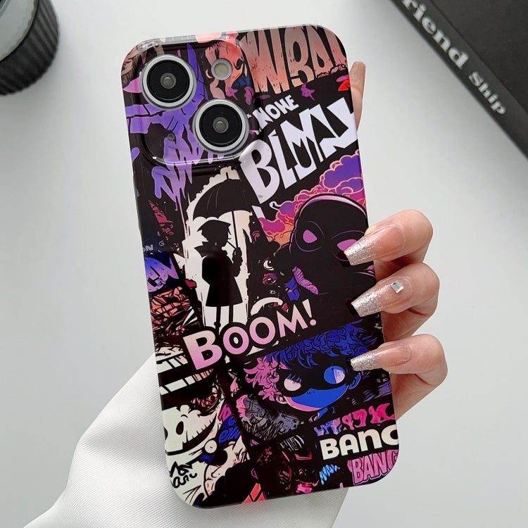 For iPhone 14 Plus Painted Pattern Precise Hole PC Phone Case(Comics Umbrella Boy) - iPhone 14 Plus Cases by PMC TechLife | Online Shopping South Africa | PMC TechLife