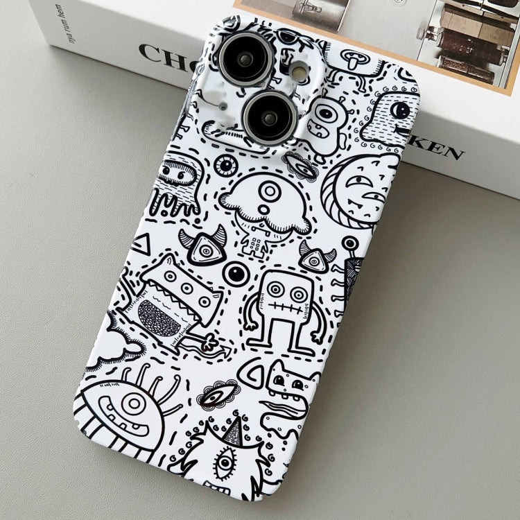 For iPhone 14 Painted Pattern Precise Hole PC Phone Case(Block Monster) - iPhone 14 Cases by PMC TechLife | Online Shopping South Africa | PMC TechLife