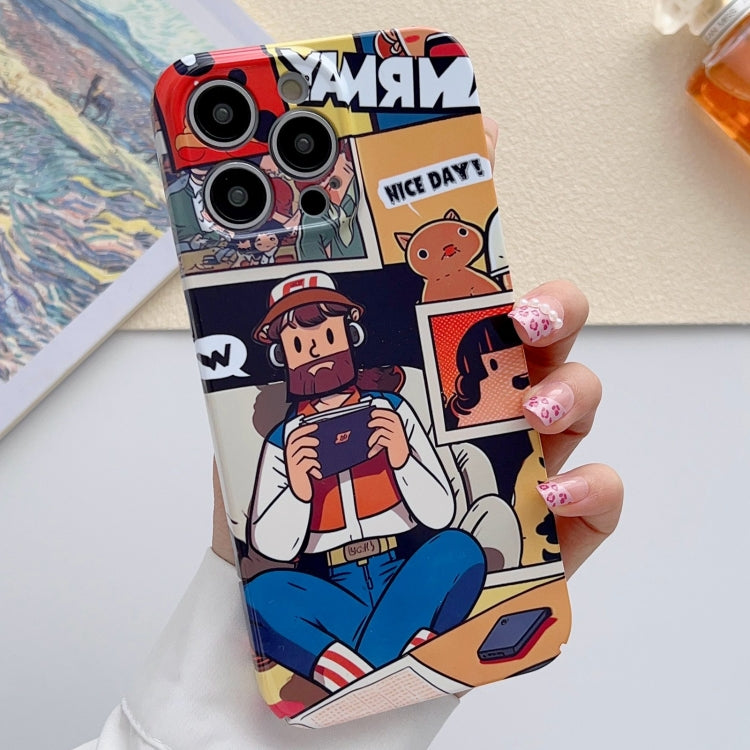 For iPhone 13 Pro Max Painted Pattern Precise Hole PC Phone Case(Vacationer) - iPhone 13 Pro Max Cases by PMC TechLife | Online Shopping South Africa | PMC TechLife
