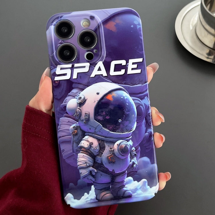 For iPhone 13 Pro Painted Pattern Precise Hole PC Phone Case(Purple Astronaut) - iPhone 13 Pro Cases by PMC TechLife | Online Shopping South Africa | PMC TechLife