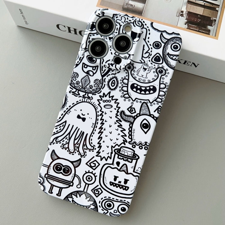 For iPhone 12 Pro Max Painted Pattern Precise Hole PC Phone Case(Bottle Monster) - iPhone 12 Pro Max Cases by PMC TechLife | Online Shopping South Africa | PMC TechLife