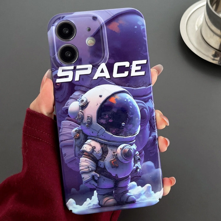 For iPhone 11 Painted Pattern Precise Hole PC Phone Case(Purple Astronaut) - iPhone 11 Cases by PMC TechLife | Online Shopping South Africa | PMC TechLife