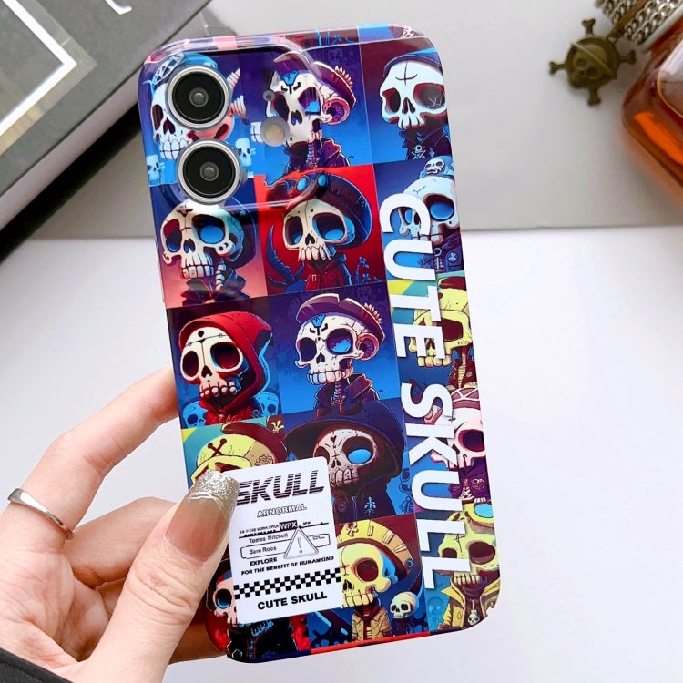 For iPhone 11 Painted Pattern Precise Hole PC Phone Case(Cute Skull) - iPhone 11 Cases by PMC TechLife | Online Shopping South Africa | PMC TechLife