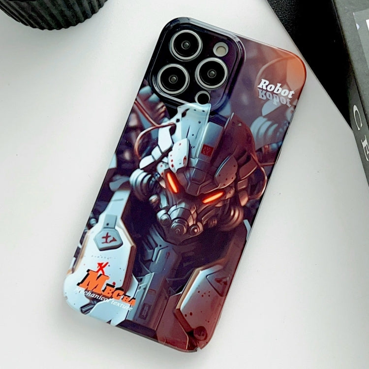 For iPhone 11 Pro Painted Pattern Precise Hole PC Phone Case(Orange Robot) - iPhone 11 Pro Cases by PMC Jewellery | Online Shopping South Africa | PMC Jewellery