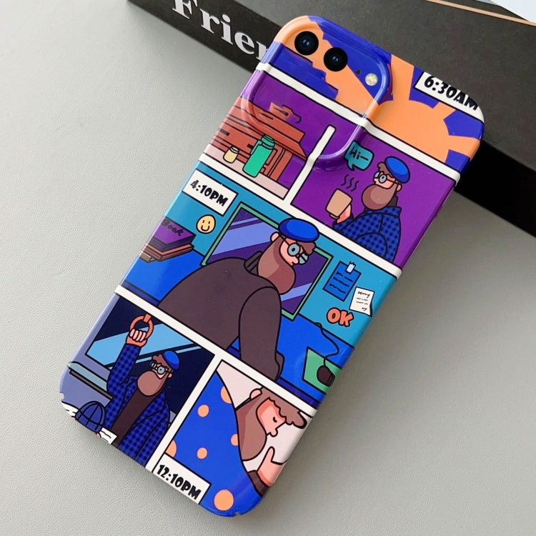 For iPhone 8 Plus / 7 Plus Painted Pattern Precise Hole PC Phone Case(Working Uncle) - More iPhone Cases by PMC TechLife | Online Shopping South Africa | PMC TechLife