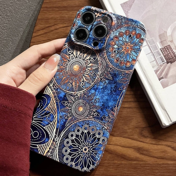 For iPhone 15 Pro Painted Pattern Precise Hole PC Phone Case(Abstract Flower) - iPhone 15 Pro Cases by PMC TechLife | Online Shopping South Africa | PMC TechLife