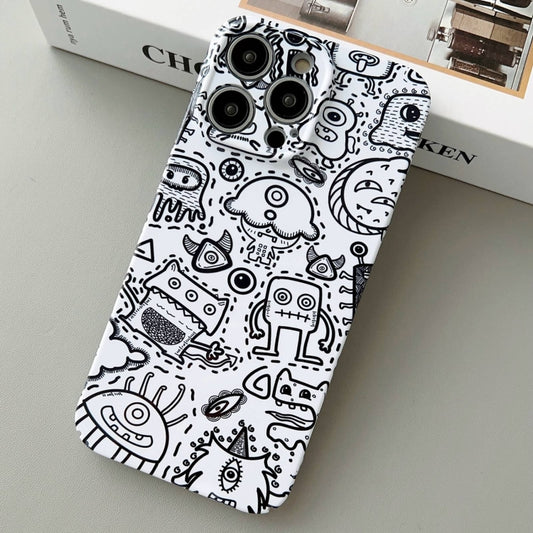 For iPhone 15 Pro Painted Pattern Precise Hole PC Phone Case(Block Monster) - iPhone 15 Pro Cases by PMC Jewellery | Online Shopping South Africa | PMC Jewellery