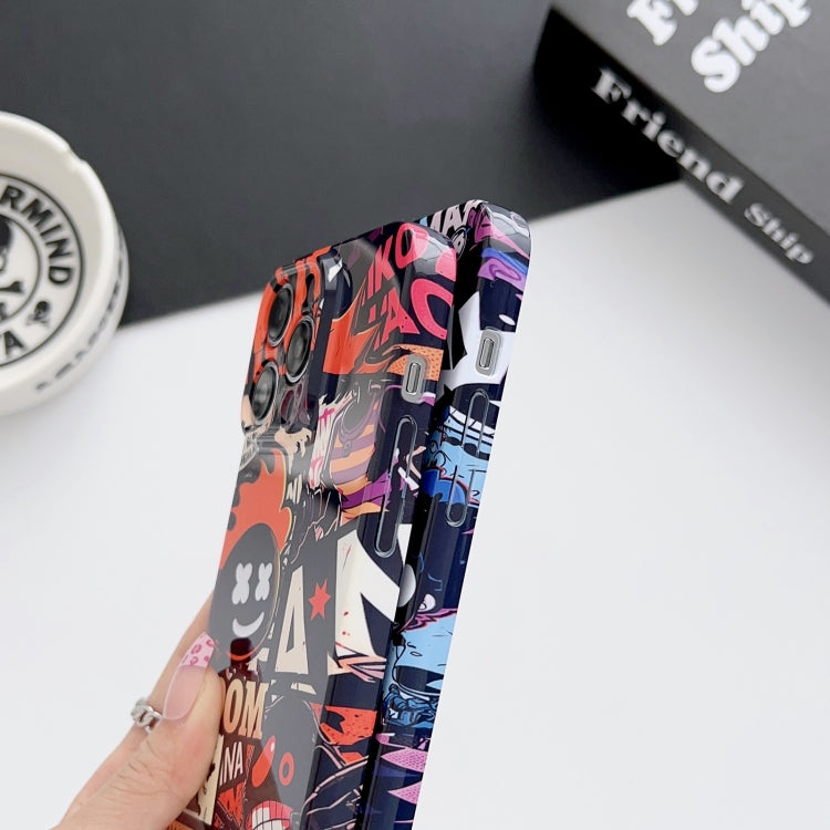For iPhone 12 Painted Pattern Precise Hole PC Phone Case(Blue Paint Astronaut) - iPhone 12 / 12 Pro Cases by PMC TechLife | Online Shopping South Africa | PMC TechLife