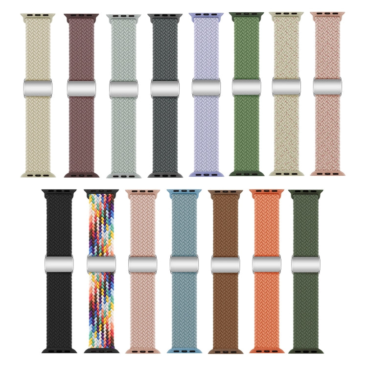 For Apple Watch Series 9 41mm Nylon Loop Magnetic Buckle Watch Band(Official Rainbow) - free shipping - PMC TechLife - Order now!