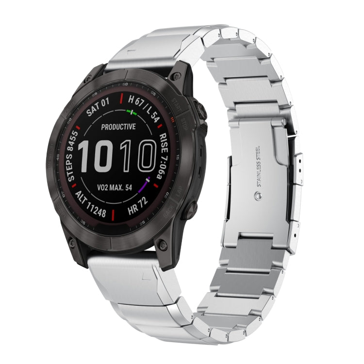 Compatible with Garmin Epix Pro 51mm Tortoise Shell Stainless Steel Watch Band(Sliver) - free shipping - PMC TechLife - Order now!