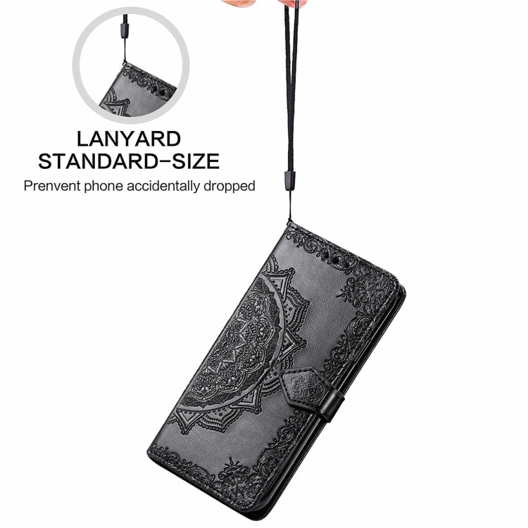 For Xiaomi Redmi 12 Mandala Flower Embossed Leather Phone Case(Black) - free shipping - PMC TechLife - Order now!