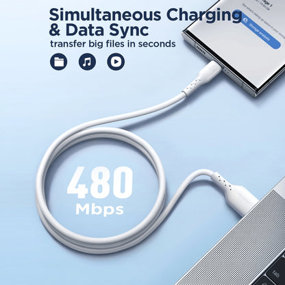 JOYROOM SA26-AC6 Flash Charge Series 100W USB to USB-C / Type-C Fast Charging Data Cable, Cable Length:1m(White) - USB-C & Type-C Cable by JOYROOM | Online Shopping South Africa | PMC Jewellery