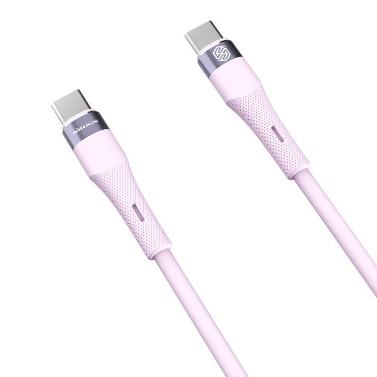 Nillkin 2.4A USB-C/Type-C to USB-C/Type-C Silicone Data Cable, Length: 1.2m(Purple) - USB-C & Type-C Cable by NILLKIN | Online Shopping South Africa | PMC Jewellery