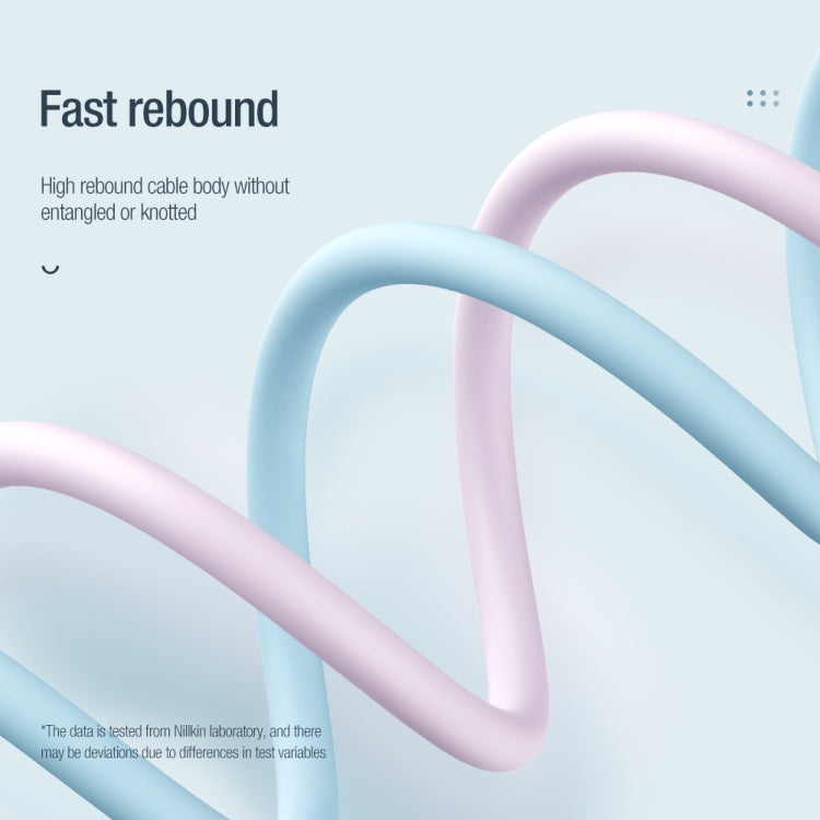 Nillkin 2.4A USB-C/Type-C to 8 Pin Silicone Data Cable, Length: 1.2m(Black) - 2 in 1 Cable by NILLKIN | Online Shopping South Africa | PMC TechLife | Buy Now Pay Later Mobicred