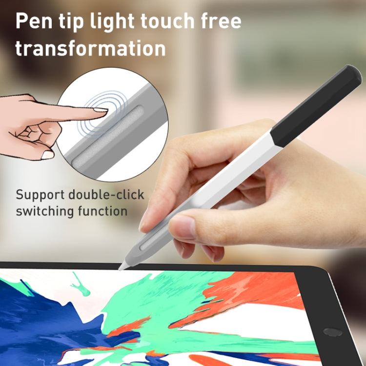 For Apple Pencil 2 LOVE MEI Rainbow Liquid Silicone Protective Pen Case(Blue) - Pencil Accessories by LOVE MEI | Online Shopping South Africa | PMC TechLife