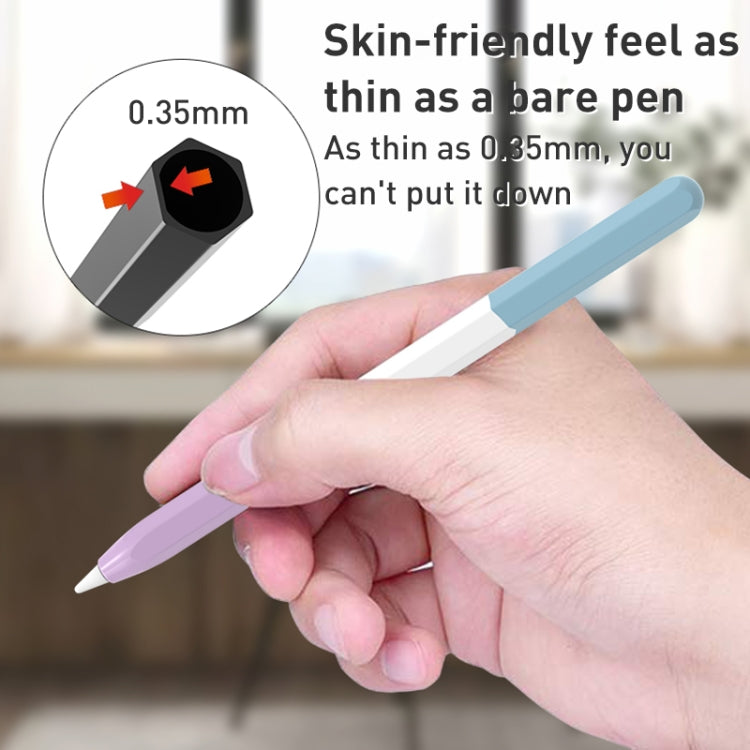 For Apple Pencil 1 LOVE MEI Rainbow Liquid Silicone Protective Pen Case(Purple) - Pencil Accessories by LOVE MEI | Online Shopping South Africa | PMC TechLife