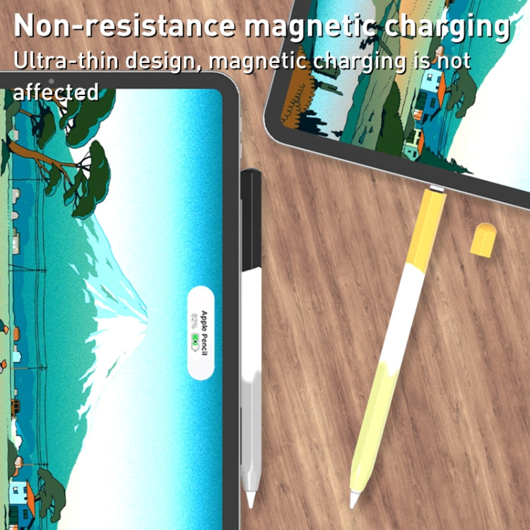 For Apple Pencil 2 LOVE MEI Rainbow Liquid Silicone Protective Pen Case(Blue) - Pencil Accessories by LOVE MEI | Online Shopping South Africa | PMC TechLife