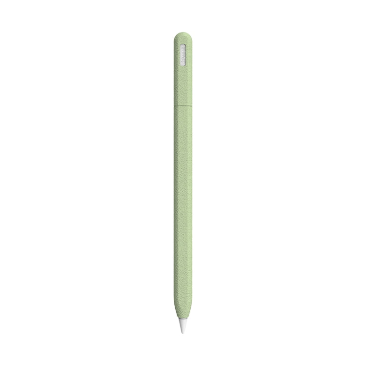 For Apple Pencil 2 LOVE MEI Frosted Leather Texture Silicone Protective Pen Case(Green) - Pencil Accessories by LOVE MEI | Online Shopping South Africa | PMC TechLife
