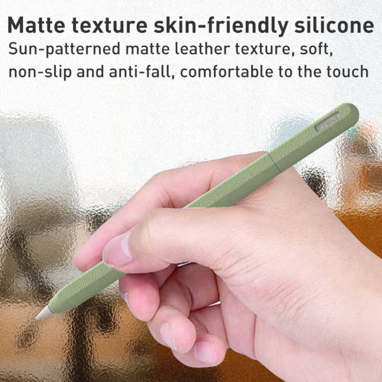 For Apple Pencil 1 LOVE MEI Frosted Leather Texture Silicone Protective Pen Case(Green) - free shipping - PMC TechLife - Order now!
