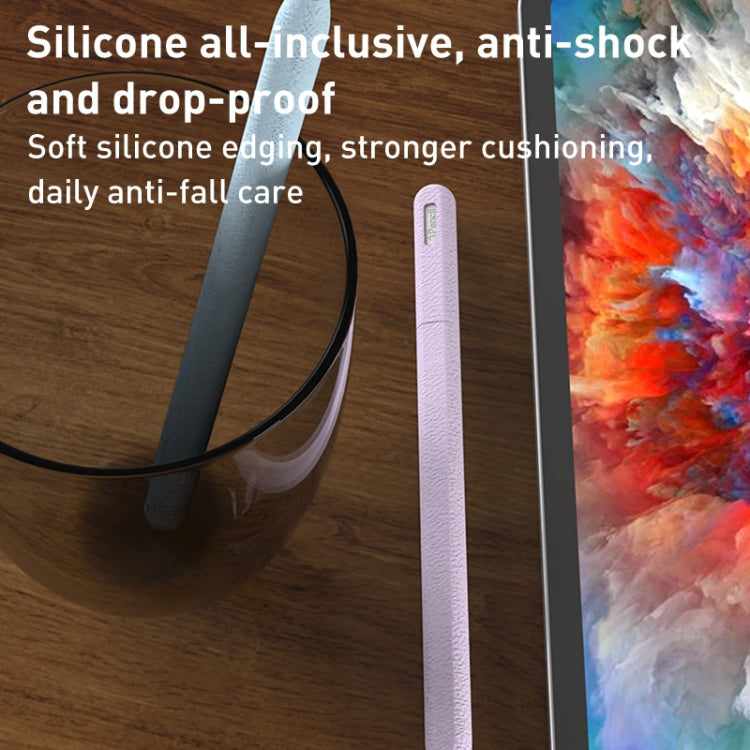 For Apple Pencil 1 LOVE MEI Frosted Leather Texture Silicone Protective Pen Case(Green) - free shipping - PMC TechLife - Order now!