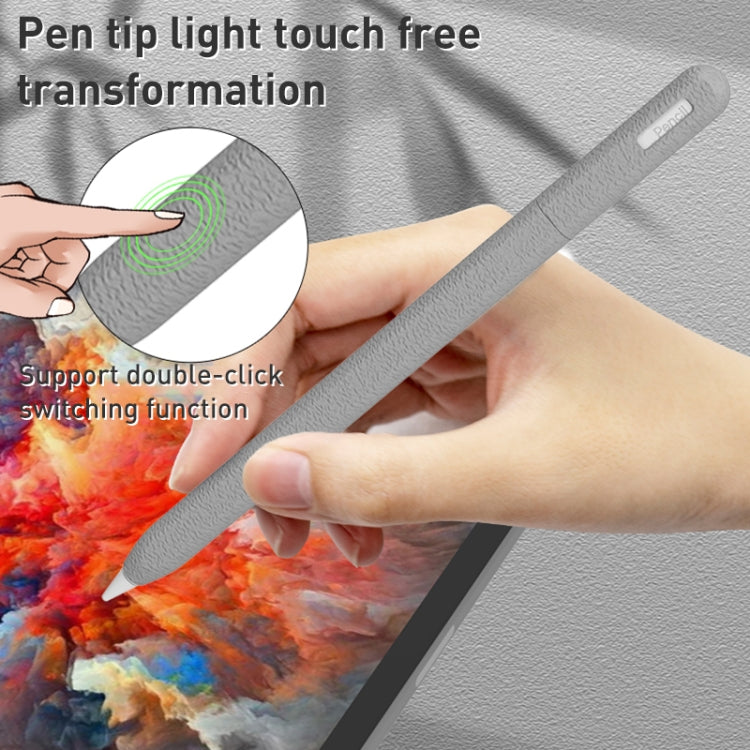 For Apple Pencil 1 LOVE MEI Frosted Leather Texture Silicone Protective Pen Case(Black) - free shipping - PMC TechLife - Order now!