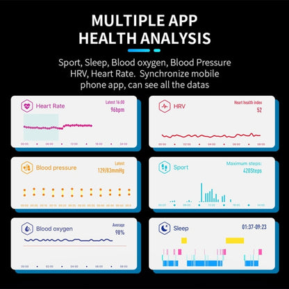 SPOVAN H02 1.14 inch TFT HD Screen Smart Bracelet Supports Blood Oxygen Monitoring/Sleep Monitoring(Blue) - Smart Wristbands by SPOVAN | Online Shopping South Africa | PMC Jewellery | Buy Now Pay Later Mobicred