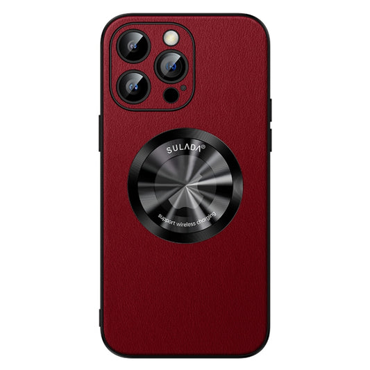 For iPhone 15 Pro SULADA Microfiber Leather MagSafe Magnetic Phone Case(Red) - iPhone 15 Pro Cases by SULADA | Online Shopping South Africa | PMC Jewellery