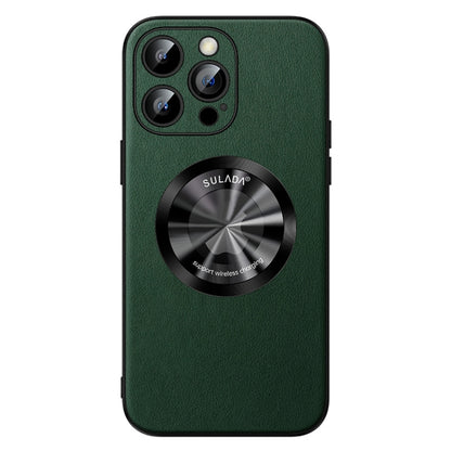 For iPhone 14 Pro SULADA Microfiber Leather MagSafe Magnetic Phone Case(Green) - iPhone 14 Pro Cases by SULADA | Online Shopping South Africa | PMC Jewellery