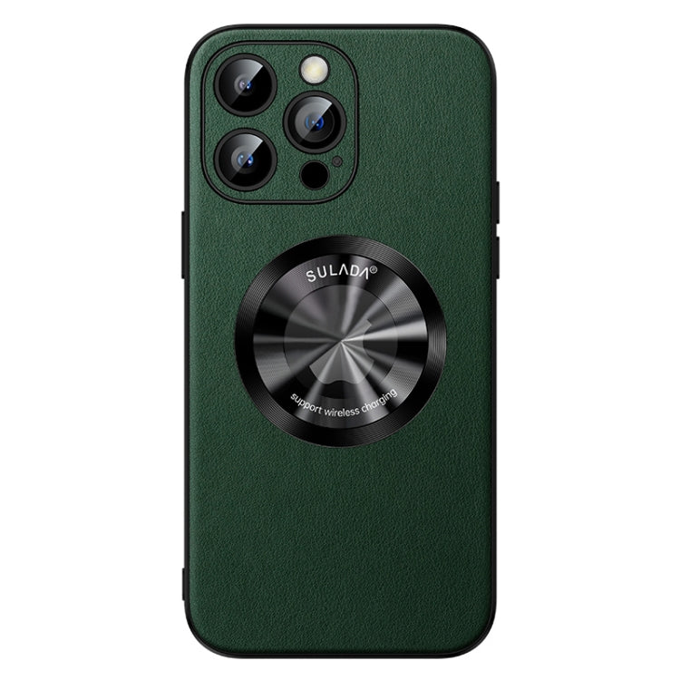 For iPhone 13 Pro SULADA Microfiber Leather MagSafe Magnetic Phone Case(Green) - iPhone 13 Pro Cases by SULADA | Online Shopping South Africa | PMC TechLife | Buy Now Pay Later Mobicred
