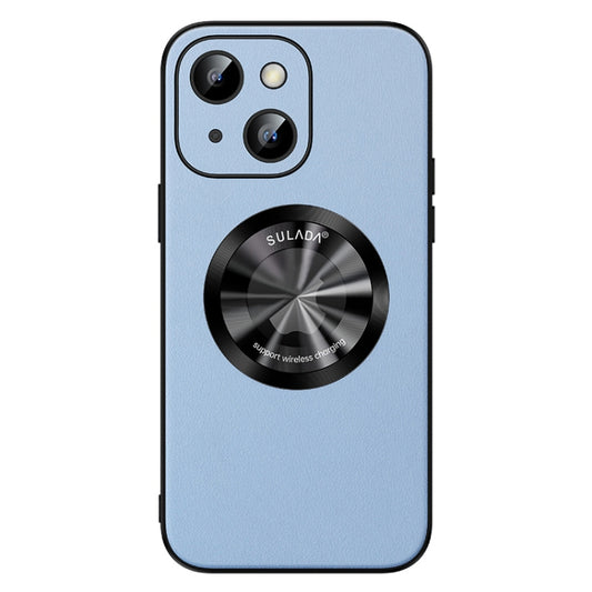 For iPhone 13 SULADA Microfiber Leather MagSafe Magnetic Phone Case(Sierra Blue) - iPhone 13 Cases by SULADA | Online Shopping South Africa | PMC Jewellery
