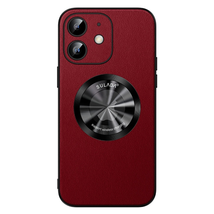 For iPhone 12 SULADA Microfiber Leather MagSafe Magnetic Phone Case(Red) - iPhone 12 / 12 Pro Cases by SULADA | Online Shopping South Africa | PMC TechLife