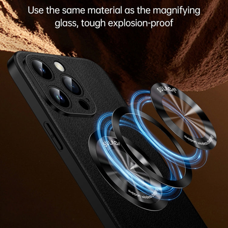 For iPhone 13 SULADA Microfiber Leather MagSafe Magnetic Phone Case(Blue) - iPhone 13 Cases by SULADA | Online Shopping South Africa | PMC TechLife | Buy Now Pay Later Mobicred